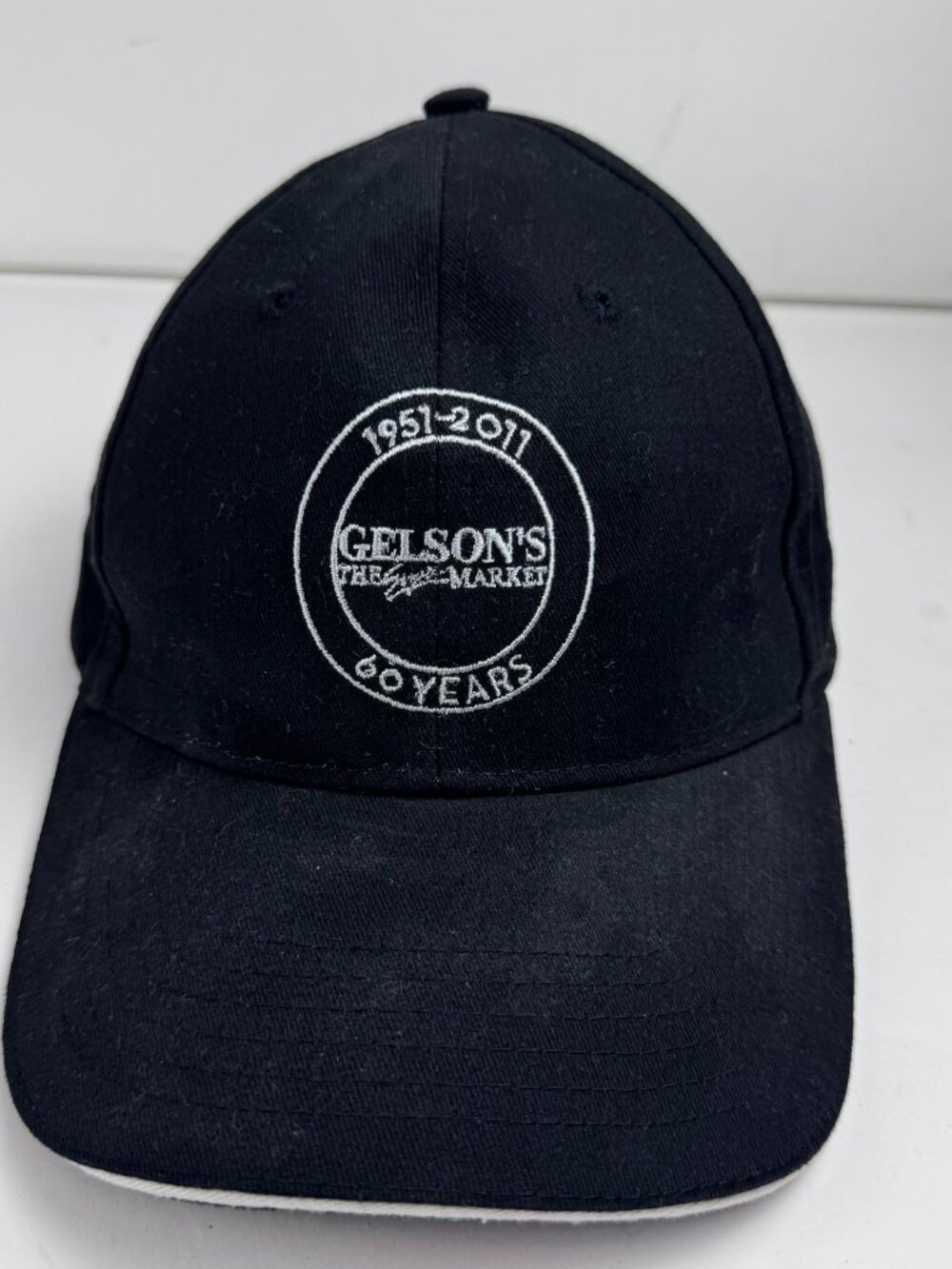 Gelsons Super Market 60th Anniversary 1951-2011 Hat Cap w/ Pin Black Strapback